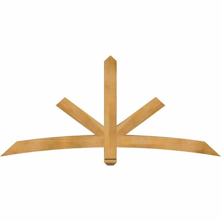 Ekena Millwork Alberta Rough Sawn Timber Gable Bracket, Western Red Cedar, 72"W x 33"H x 4"D x 4"F, 11/12 Pitch GBW072X33X0404ALB00RWR